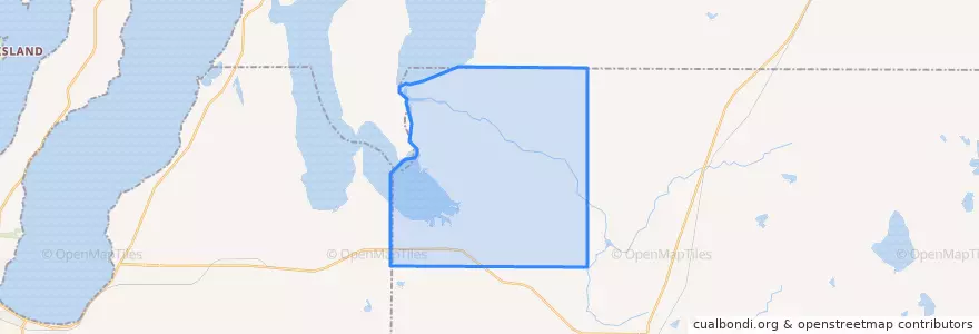 Mapa de ubicacion de Clearwater Township.