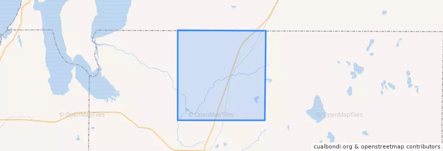 Mapa de ubicacion de Rapid River Township.