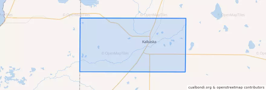 Mapa de ubicacion de Kalkaska Township.