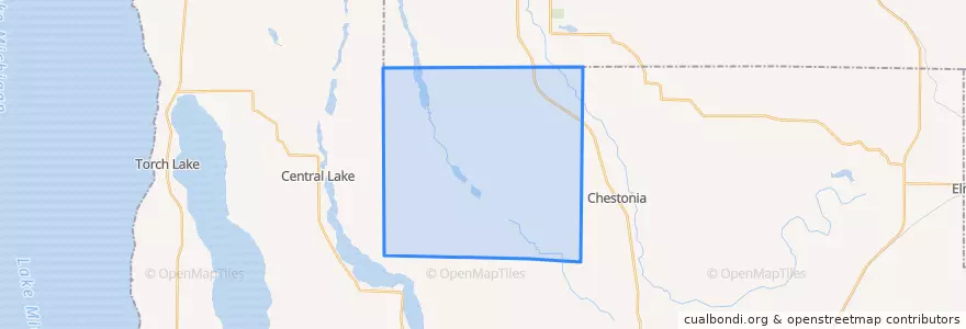 Mapa de ubicacion de Echo Township.