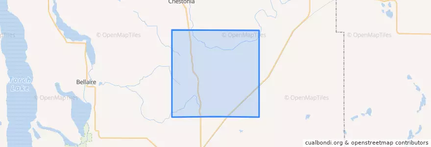 Mapa de ubicacion de Chestonia Township.