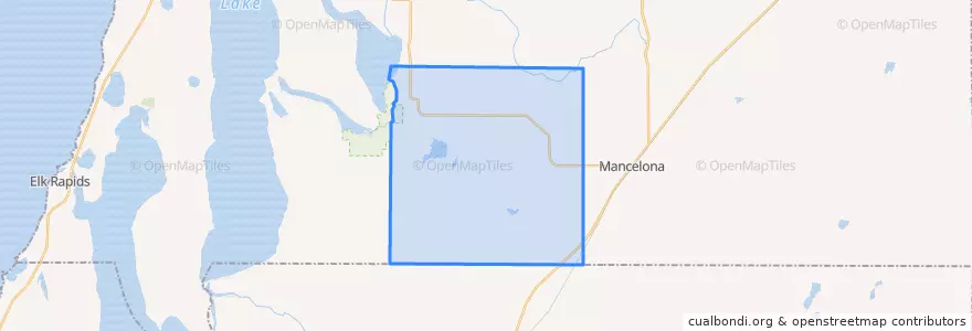 Mapa de ubicacion de Custer Township.