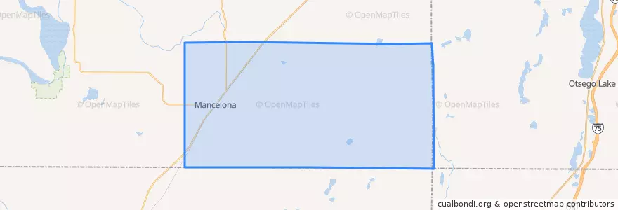 Mapa de ubicacion de Mancelona Township.