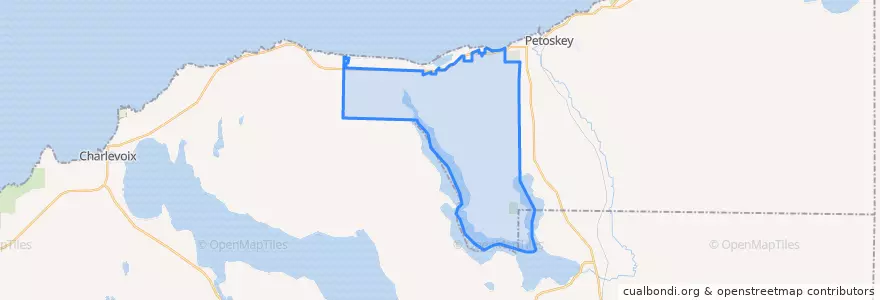 Mapa de ubicacion de Resort Township.
