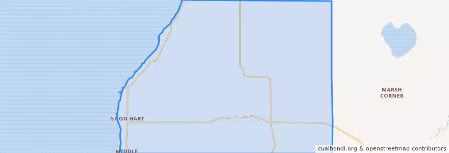 Mapa de ubicacion de Readmond Township.