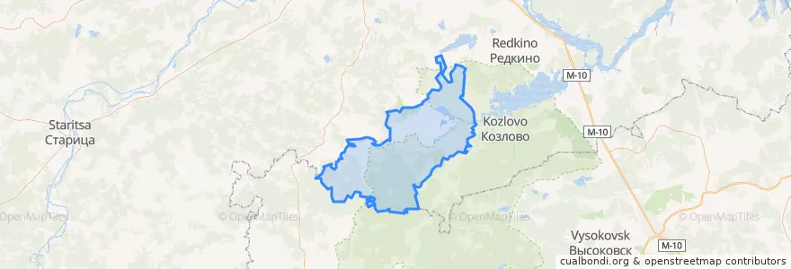 Mapa de ubicacion de Тургиновское сельское поселение.