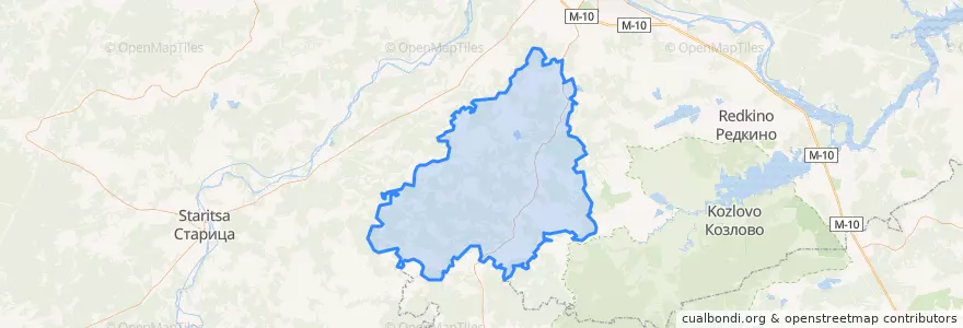 Mapa de ubicacion de Верхневолжское сельское поселение.