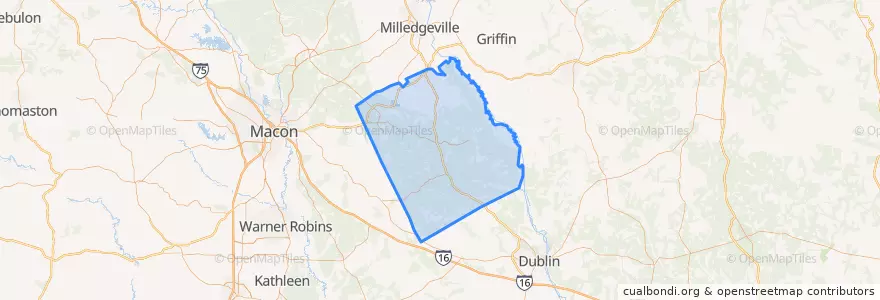 Mapa de ubicacion de Wilkinson County.