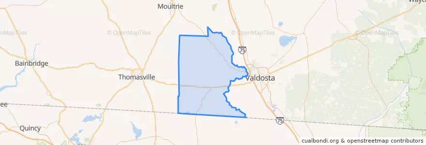Mapa de ubicacion de Brooks County.