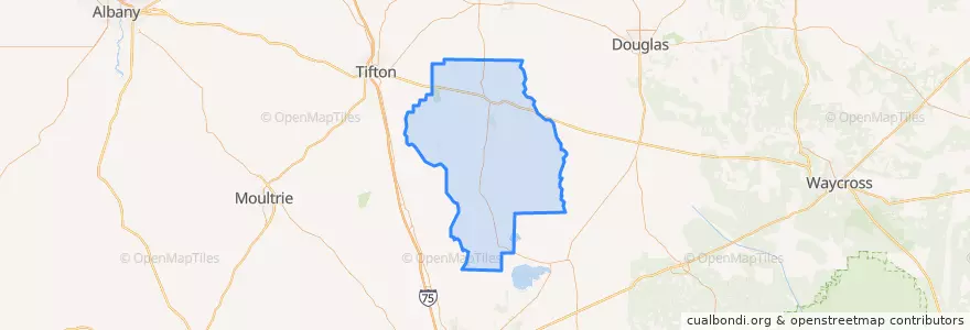 Mapa de ubicacion de Berrien County.