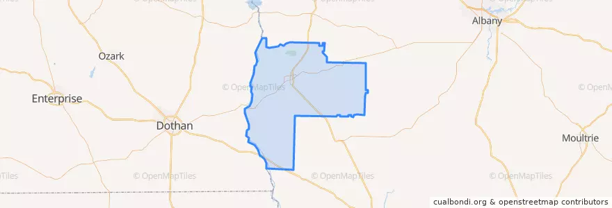 Mapa de ubicacion de Early County.