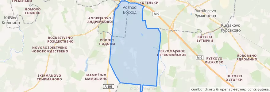 Mapa de ubicacion de городской округ Восход.