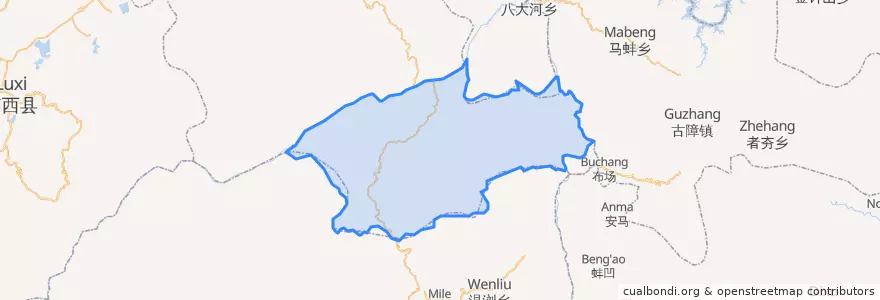 Mapa de ubicacion de 高良壮族苗族瑶族乡.