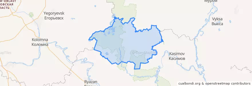 Mapa de ubicacion de Клепиковский район.