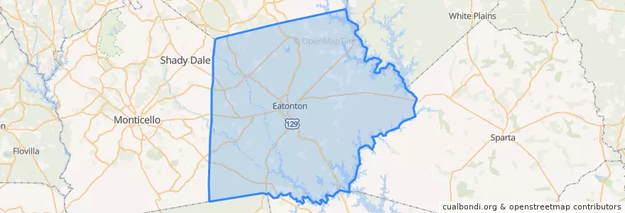 Mapa de ubicacion de Putnam County.