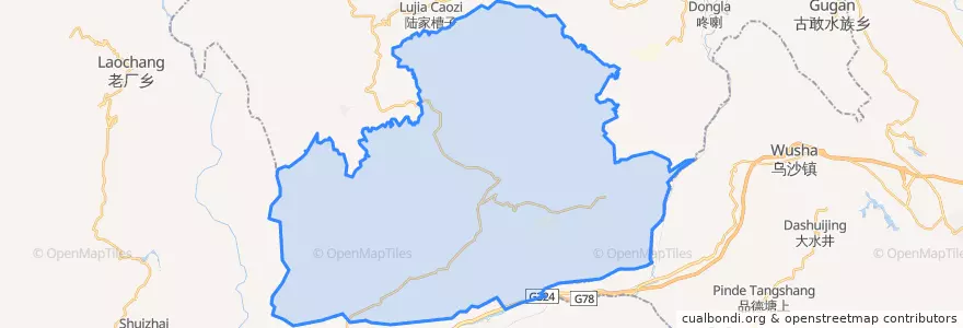 Mapa de ubicacion de 十八连山镇.