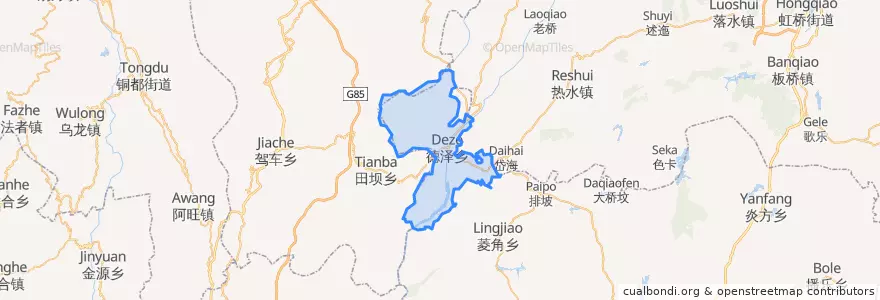 Mapa de ubicacion de 德泽乡.