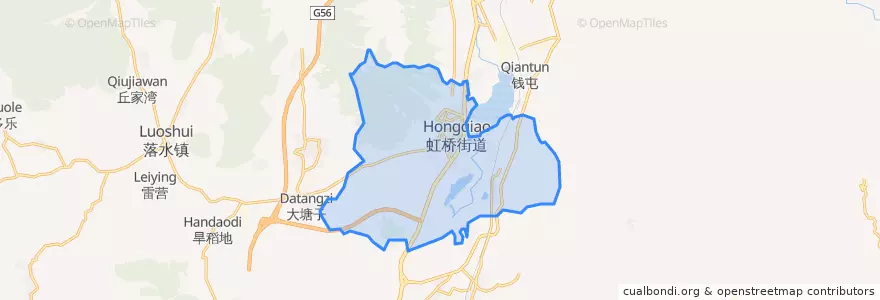 Mapa de ubicacion de 虹桥街道.