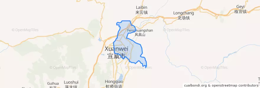 Mapa de ubicacion de Shuanglong Subdistrict.
