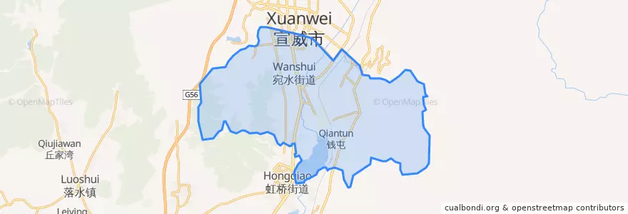 Mapa de ubicacion de 宛水街道.