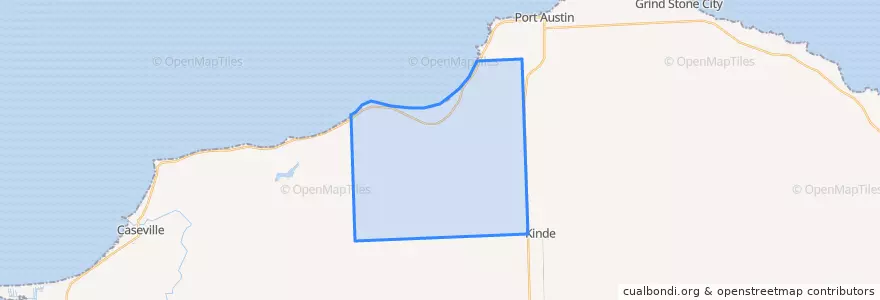 Mapa de ubicacion de Hume Township.