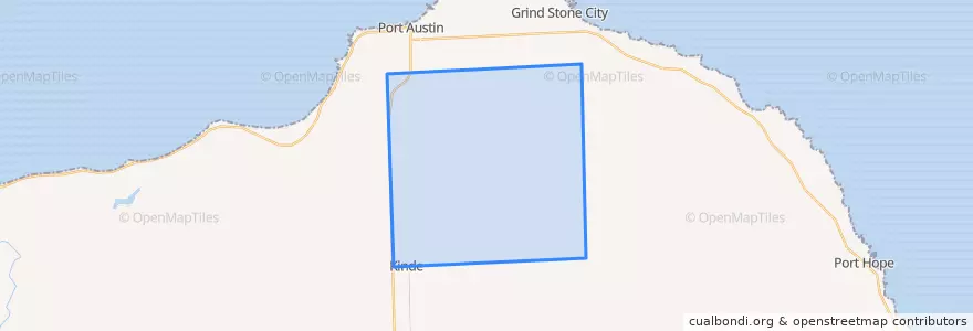 Mapa de ubicacion de Dwight Township.