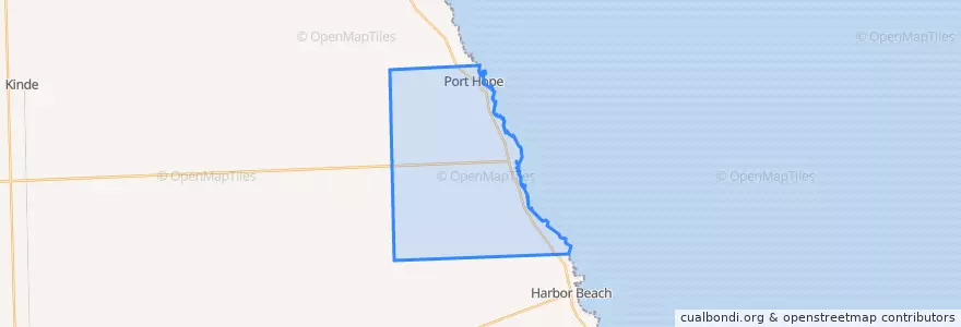 Mapa de ubicacion de Rubicon Township.