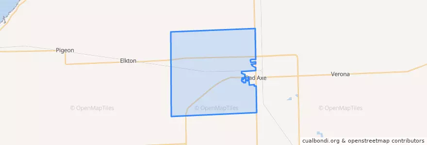 Mapa de ubicacion de Colfax Township.