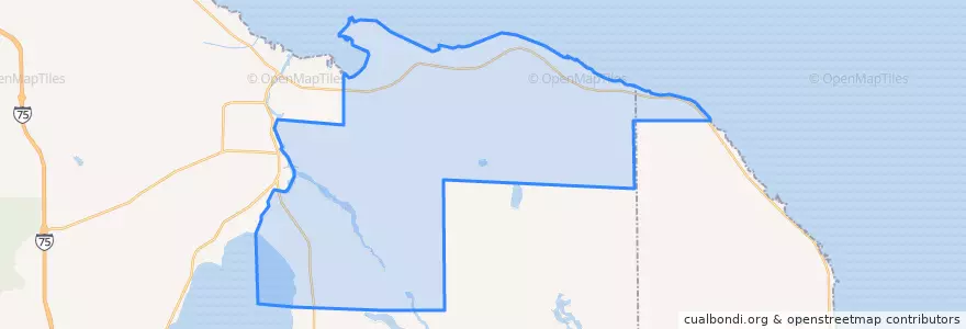 Mapa de ubicacion de Benton Township.