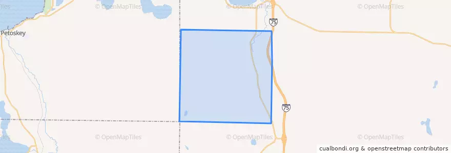 Mapa de ubicacion de Mentor Township.