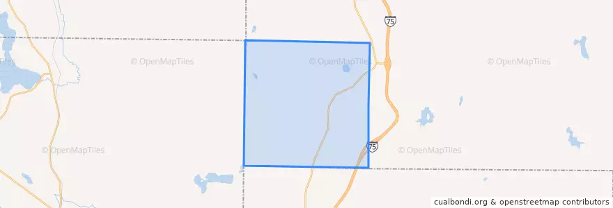 Mapa de ubicacion de Wilmot Township.
