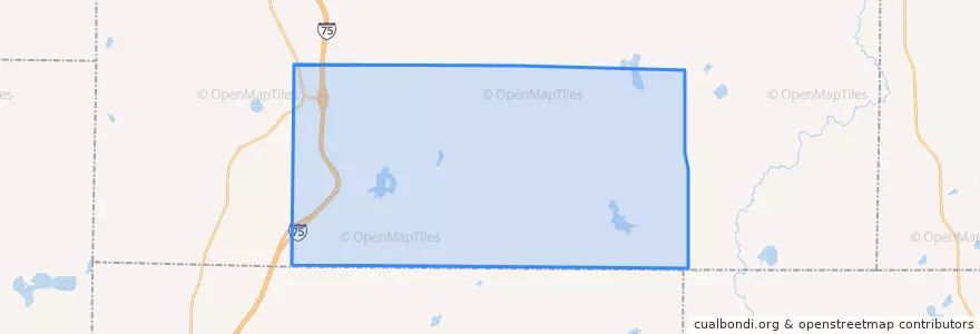 Mapa de ubicacion de Nunda Township.