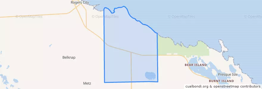 Mapa de ubicacion de Pulawski Township.