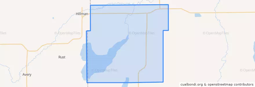 Mapa de ubicacion de Green Township.