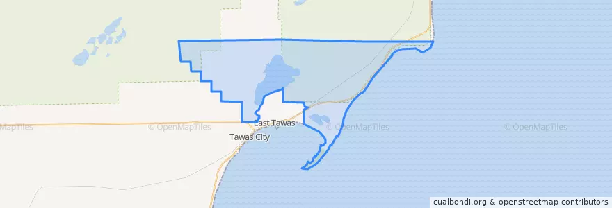 Mapa de ubicacion de Baldwin Township.