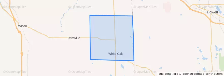 Mapa de ubicacion de White Oak Township.