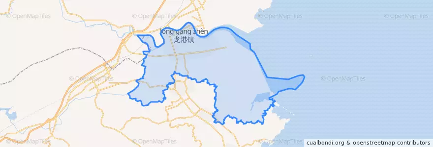Mapa de ubicacion de Longgang.