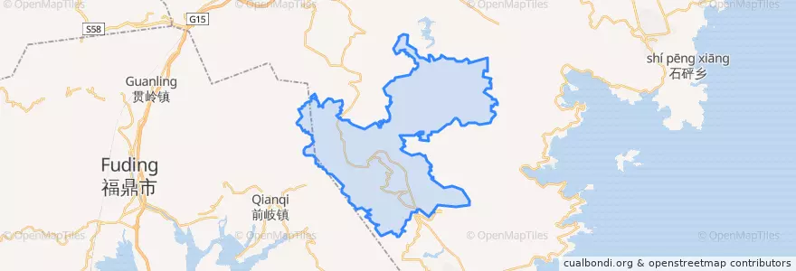 Mapa de ubicacion de 矾山镇.