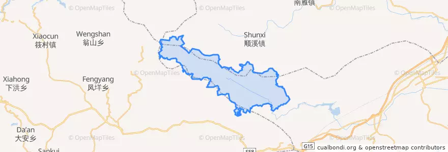 Mapa de ubicacion de 莒溪镇.