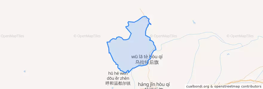 Mapa de ubicacion de 巴音宝力格镇.