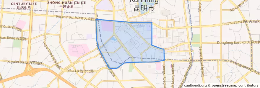 Mapa de ubicacion de 大观街道.