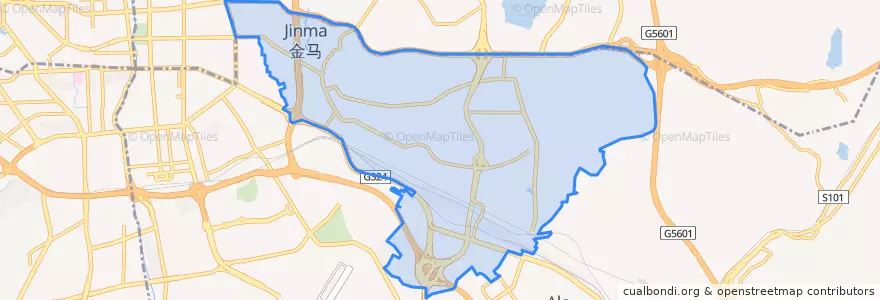 Mapa de ubicacion de 金马街道.
