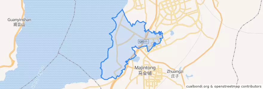 Mapa de ubicacion de 大渔街道.