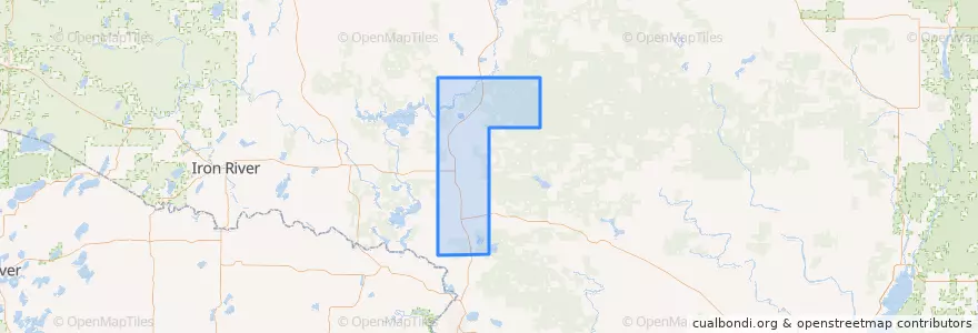 Mapa de ubicacion de Sagola Township.