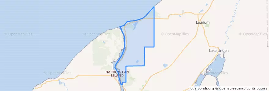 Mapa de ubicacion de Hancock Township.