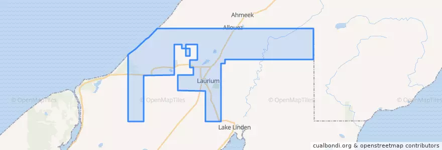 Mapa de ubicacion de Calumet Township.