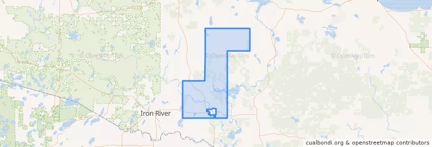 Mapa de ubicacion de Crystal Falls Township.