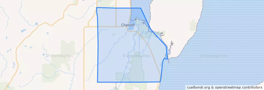 Mapa de ubicacion de Chassell Township.