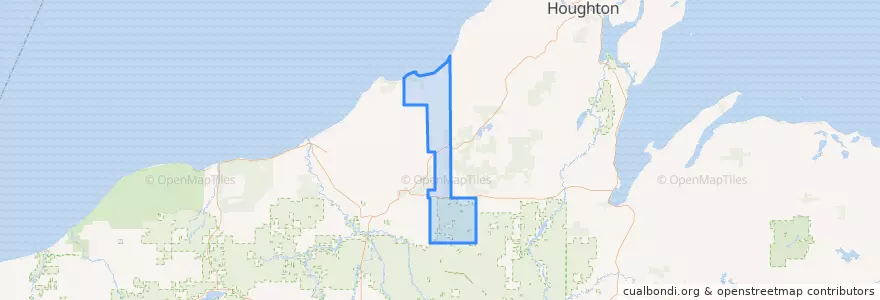 Mapa de ubicacion de Bohemia Township.