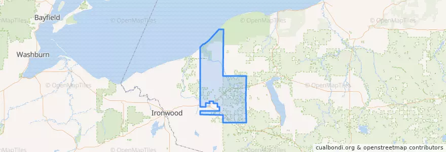 Mapa de ubicacion de Wakefield Township.